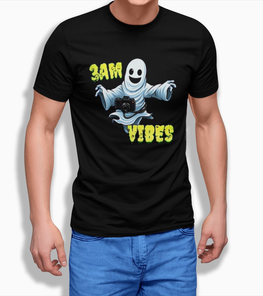 3AM Vibes Ghost With Camera T-Shirt