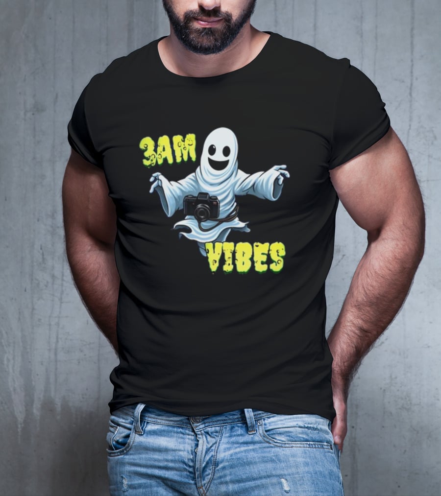 3AM Vibes Ghost With Camera T-Shirt