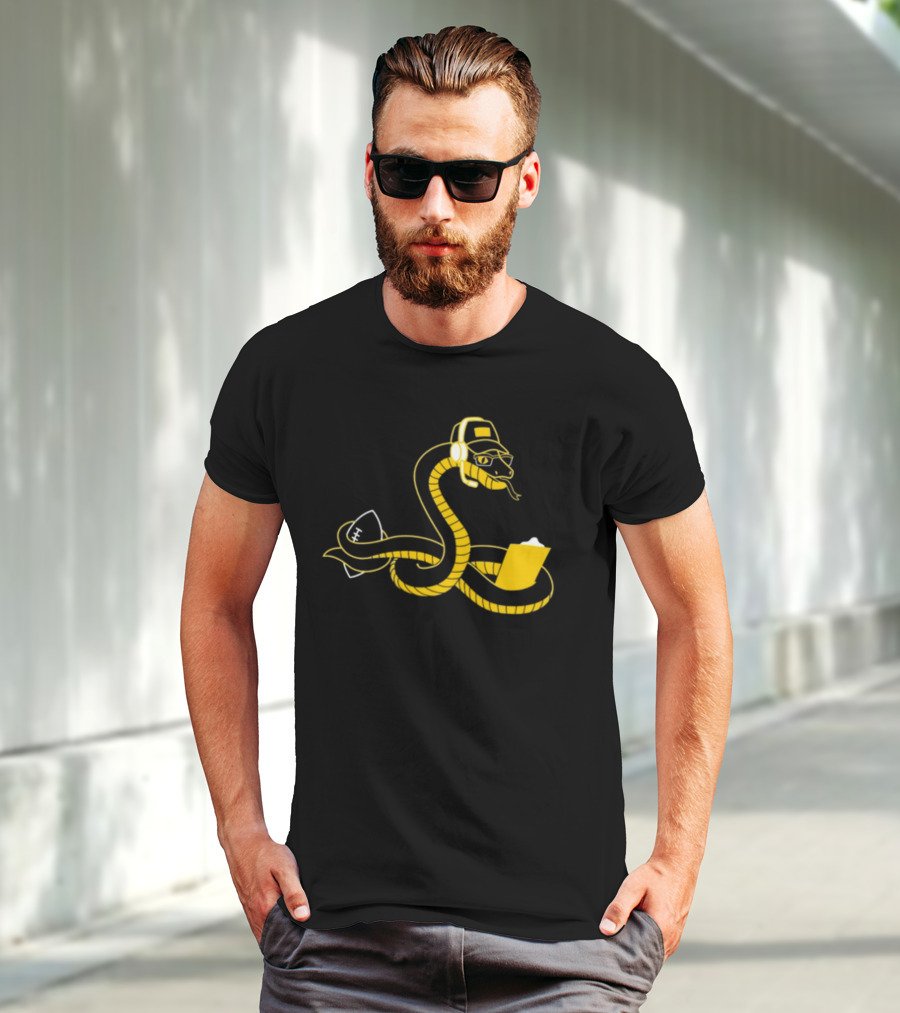 Boagh Constrictor Football Coach Snake With Helmet And Playbook T-Shirt