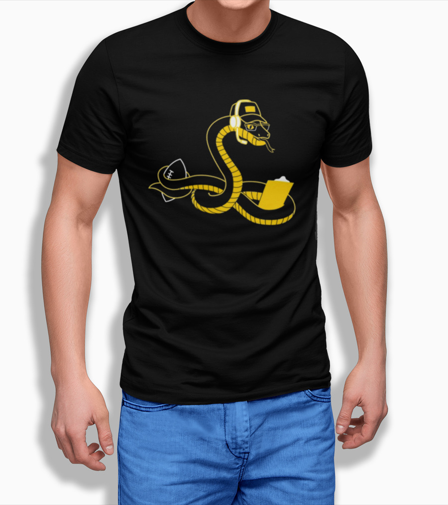 Boagh Constrictor Football Coach Snake With Helmet And Playbook T-Shirt