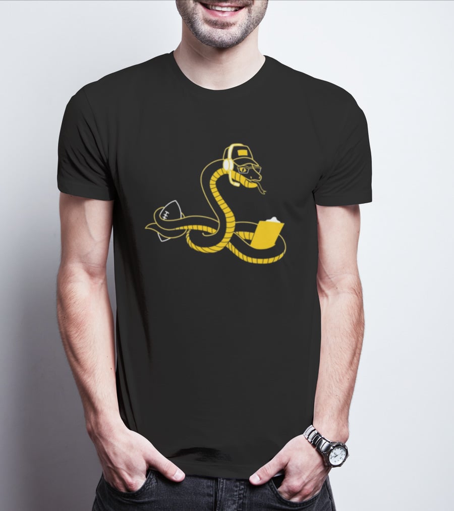 Boagh Constrictor Football Coach Snake With Helmet And Playbook T-Shirt