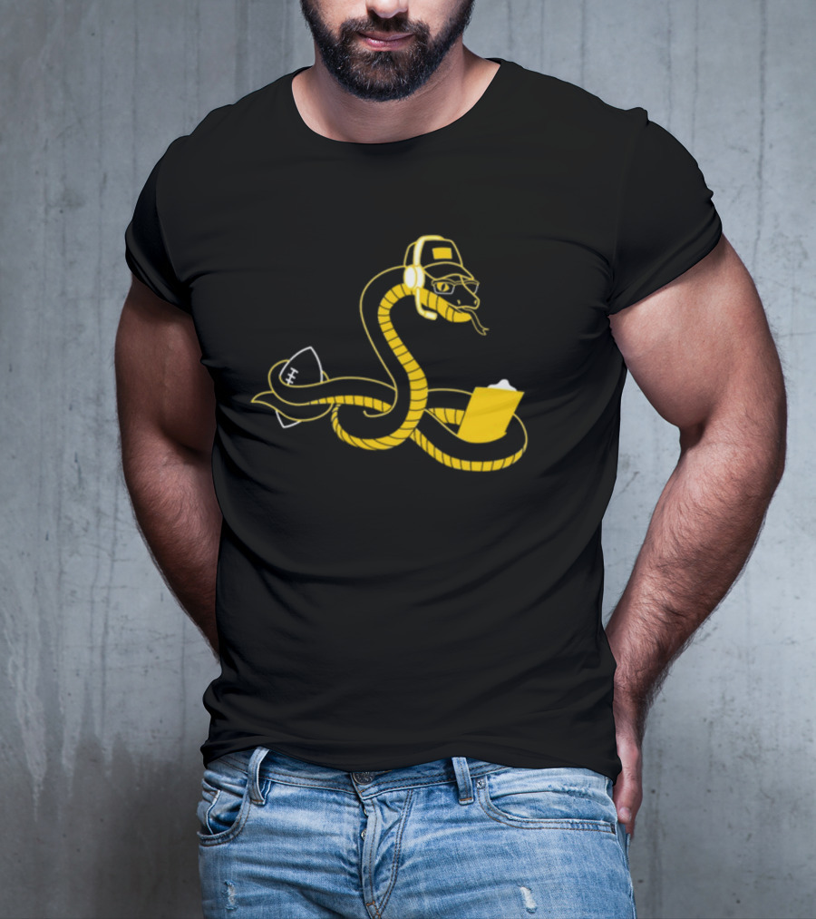 Boagh Constrictor Football Coach Snake With Helmet And Playbook T-Shirt
