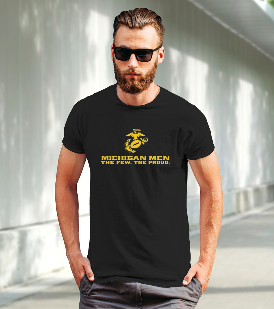 Dave Portnoy Michigan Men USMC Emblem The Few The Proud T-Shirt
