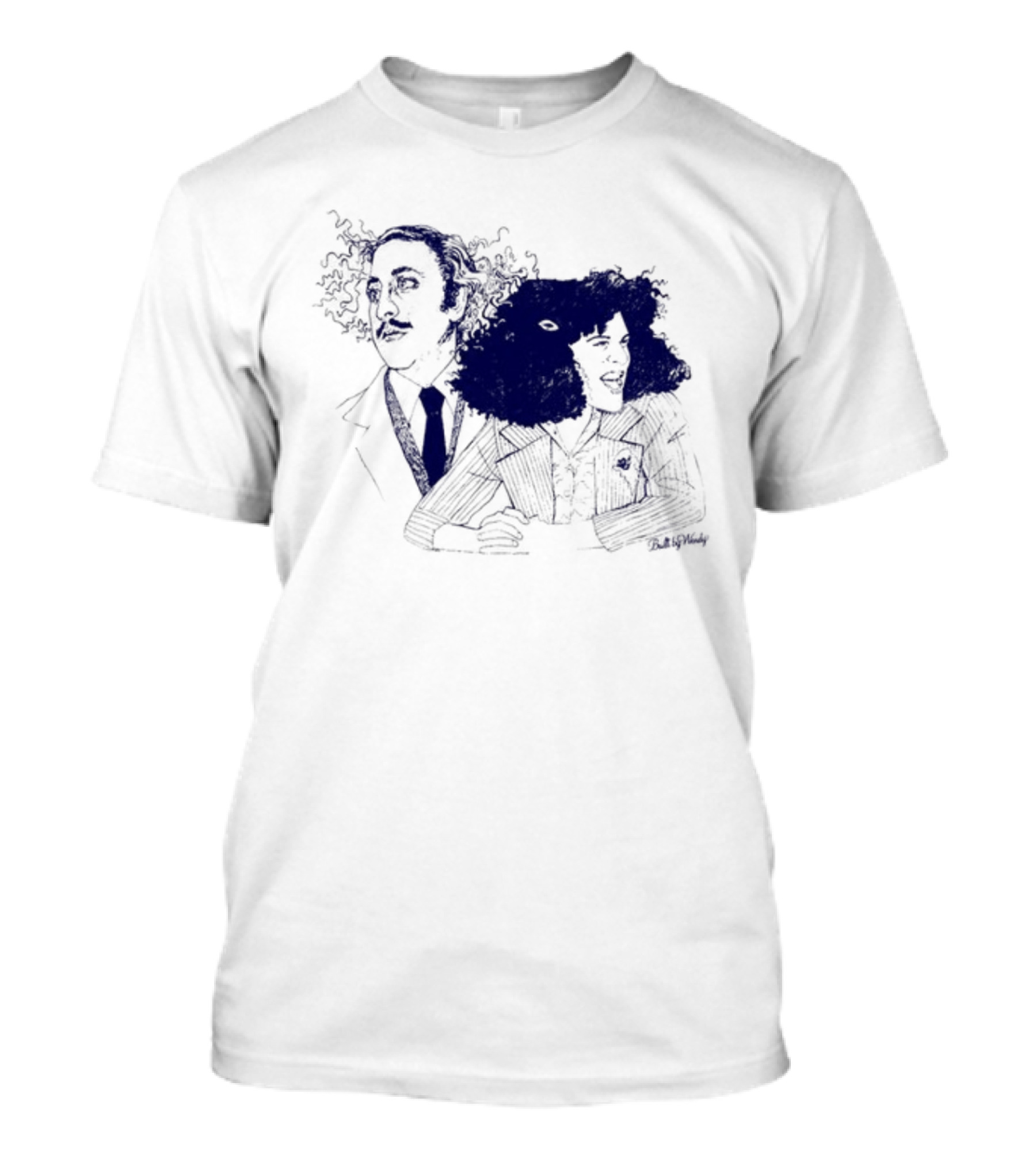 Gene Wilder Gilda Radner Iconic Duo Sketch T-Shirt