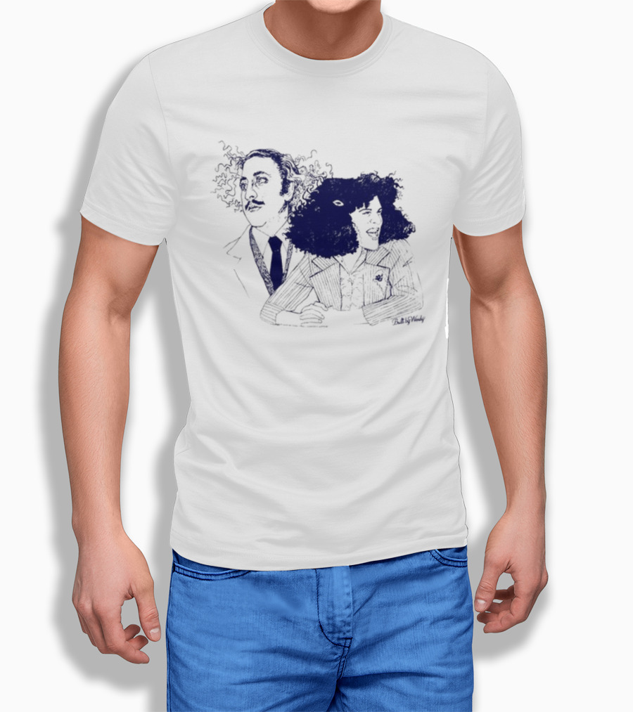 Gene Wilder Gilda Radner Iconic Duo Sketch T-Shirt