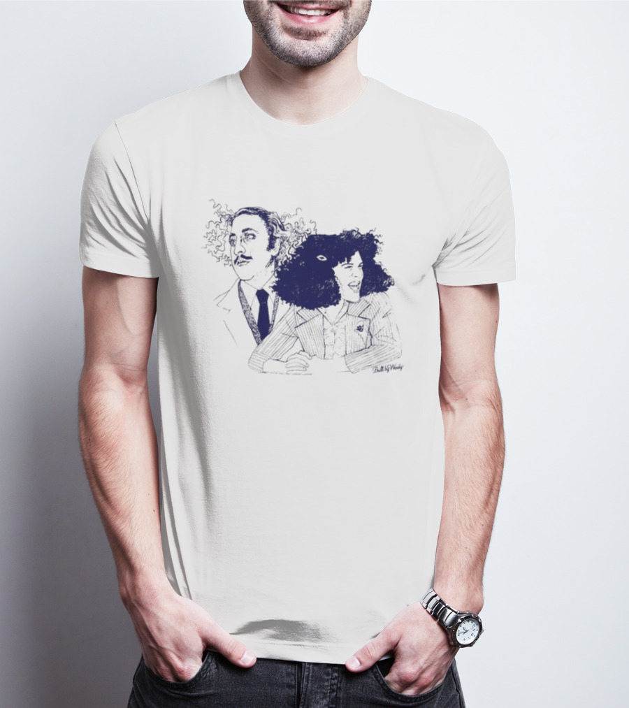 Gene Wilder Gilda Radner Iconic Duo Sketch T-Shirt