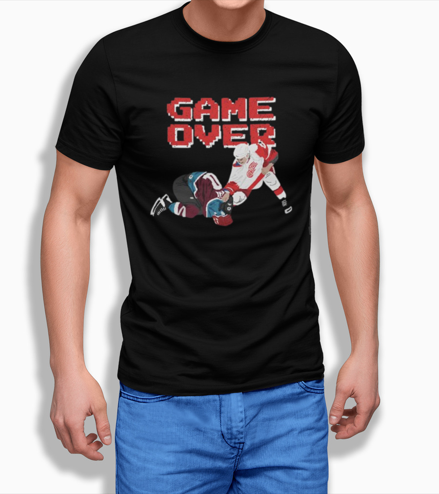 Questionableteez Fight Night Game Over Ice Hockey Showdown T-Shirt