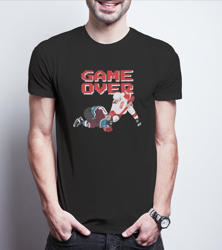 Questionableteez Fight Night Game Over Ice Hockey Showdown T-Shirt