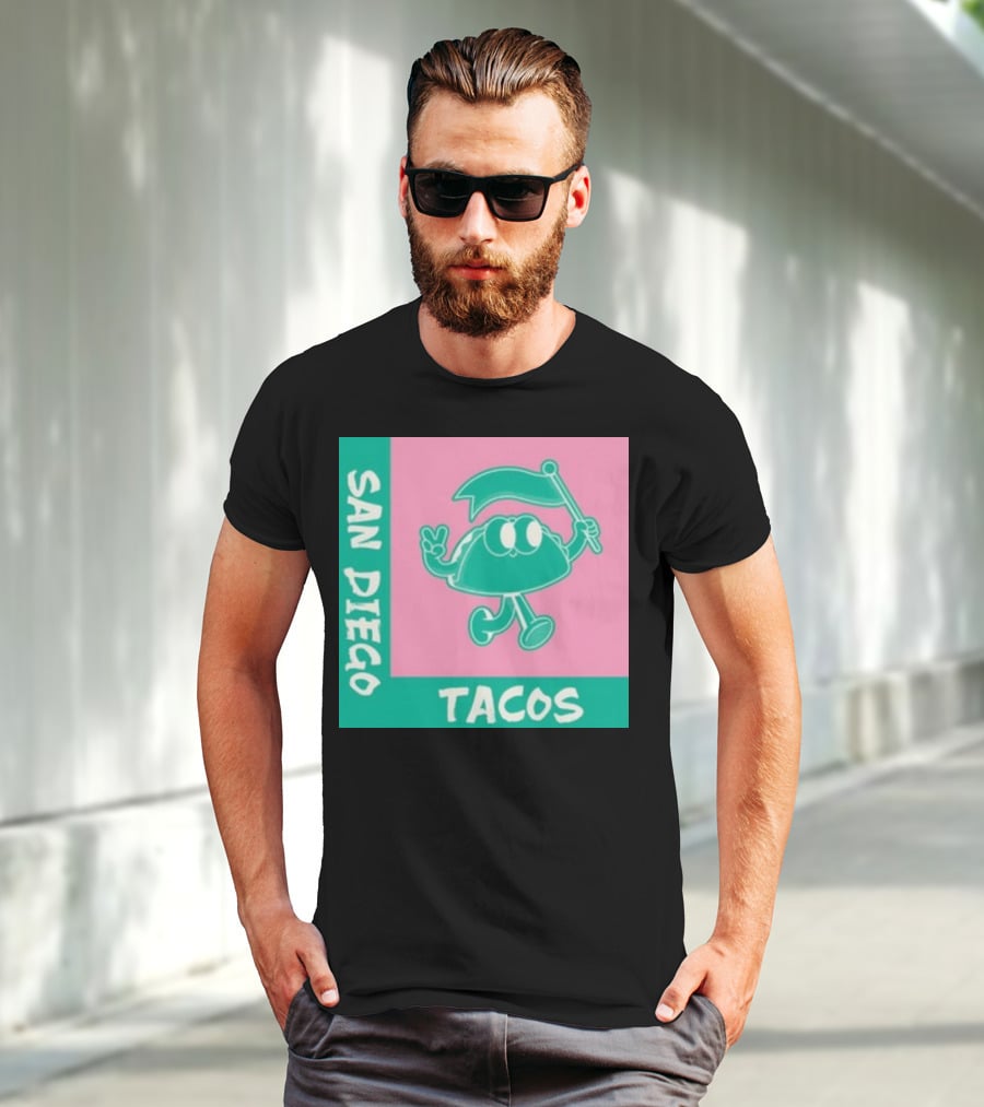 SAN DIEGO TACOS CARTOON FLAG T-Shirt