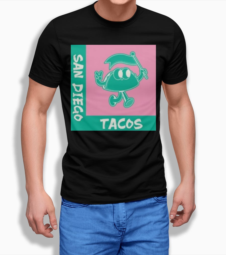 SAN DIEGO TACOS CARTOON FLAG T-Shirt