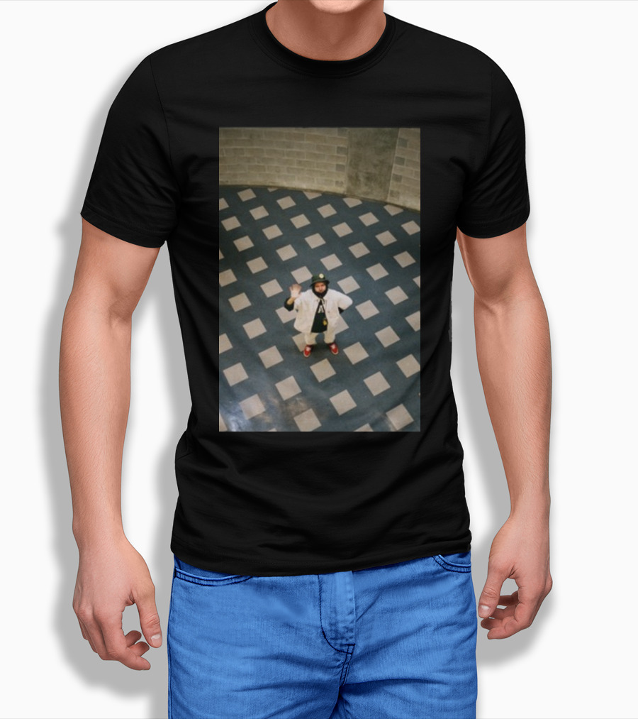 Macdemarcoshop Mac Photo Off White Checkered Floor Outfit Red Shoes T-Shirt