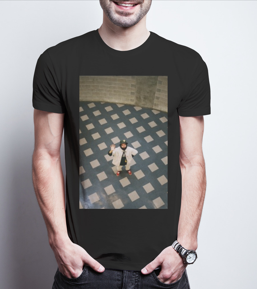 Macdemarcoshop Mac Photo Off White Checkered Floor Outfit Red Shoes T-Shirt