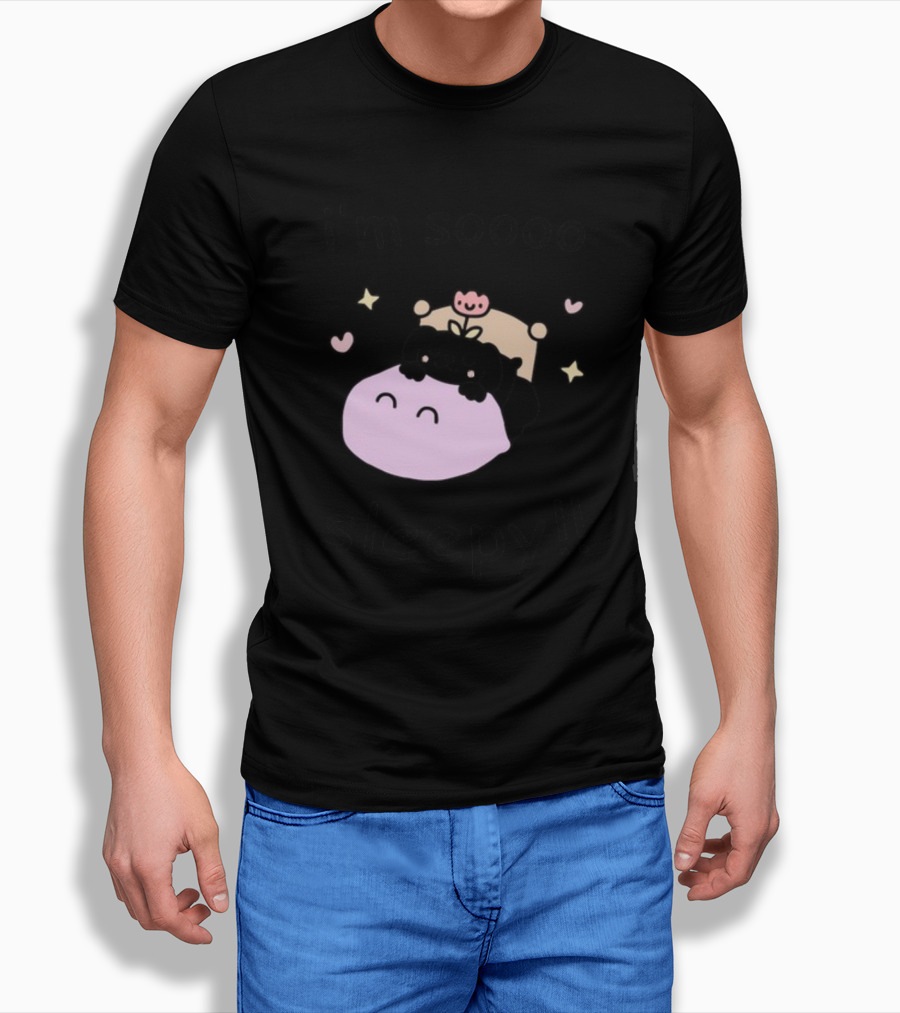 I'm Soooo Sleepy Cute Sleeping Characters With Hearts And Stars T-Shirt