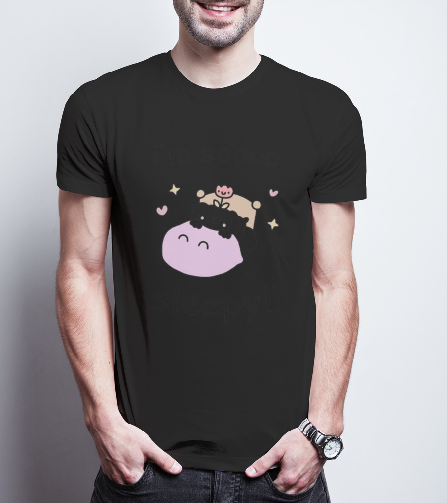 I'm Soooo Sleepy Cute Sleeping Characters With Hearts And Stars T-Shirt