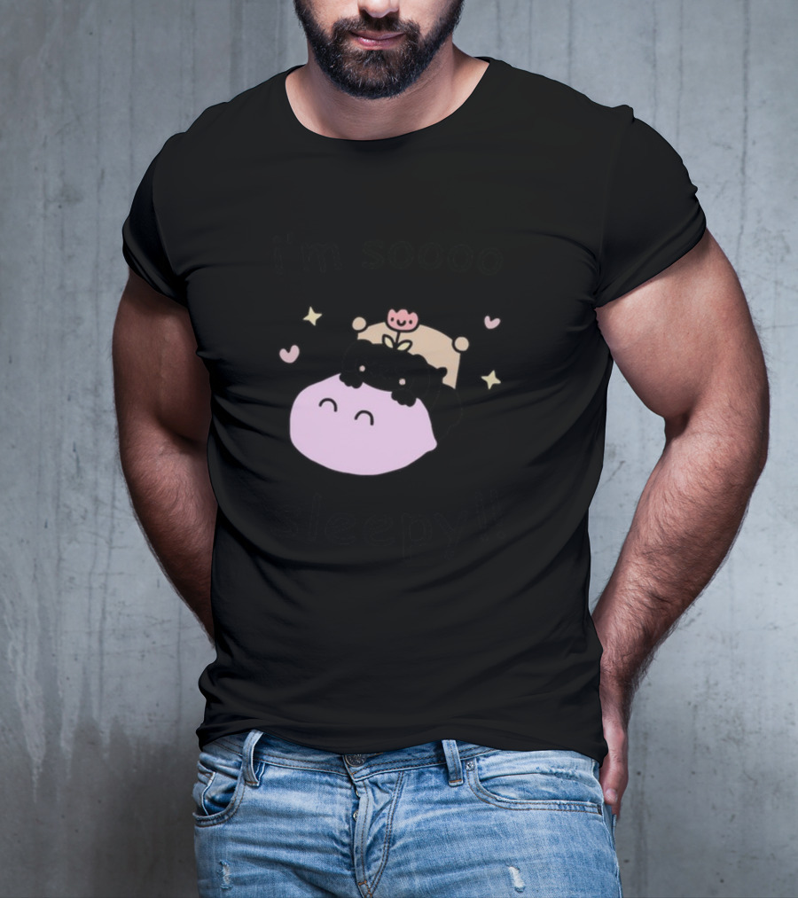 I'm Soooo Sleepy Cute Sleeping Characters With Hearts And Stars T-Shirt