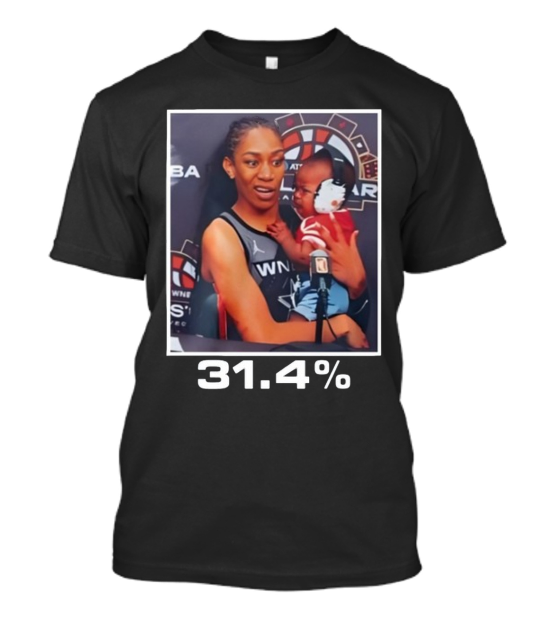WNBA A’ja Wilson Holding Baby With 31.4% T-Shirt