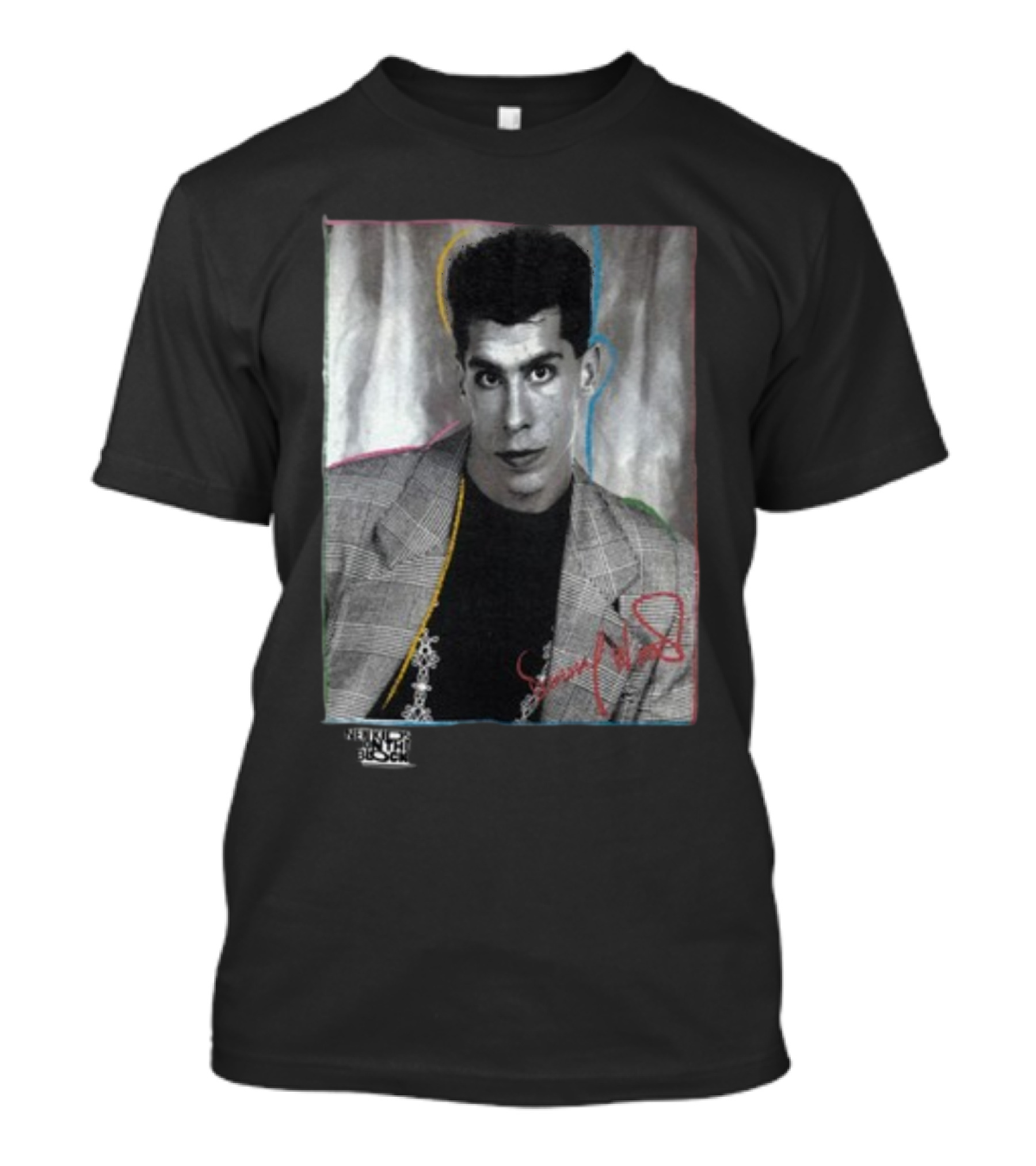 Danny Wood Vintage NKOTB Photo Colorful Outline T-Shirt