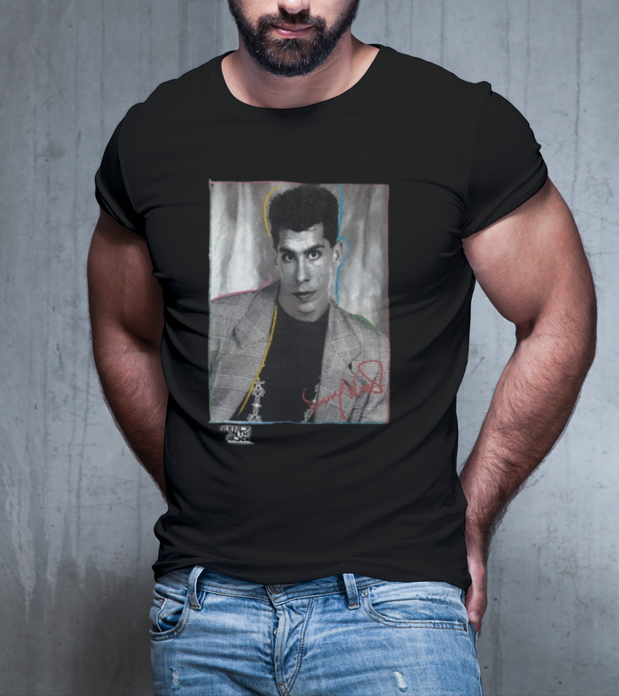 Danny Wood Vintage NKOTB Photo Colorful Outline T-Shirt