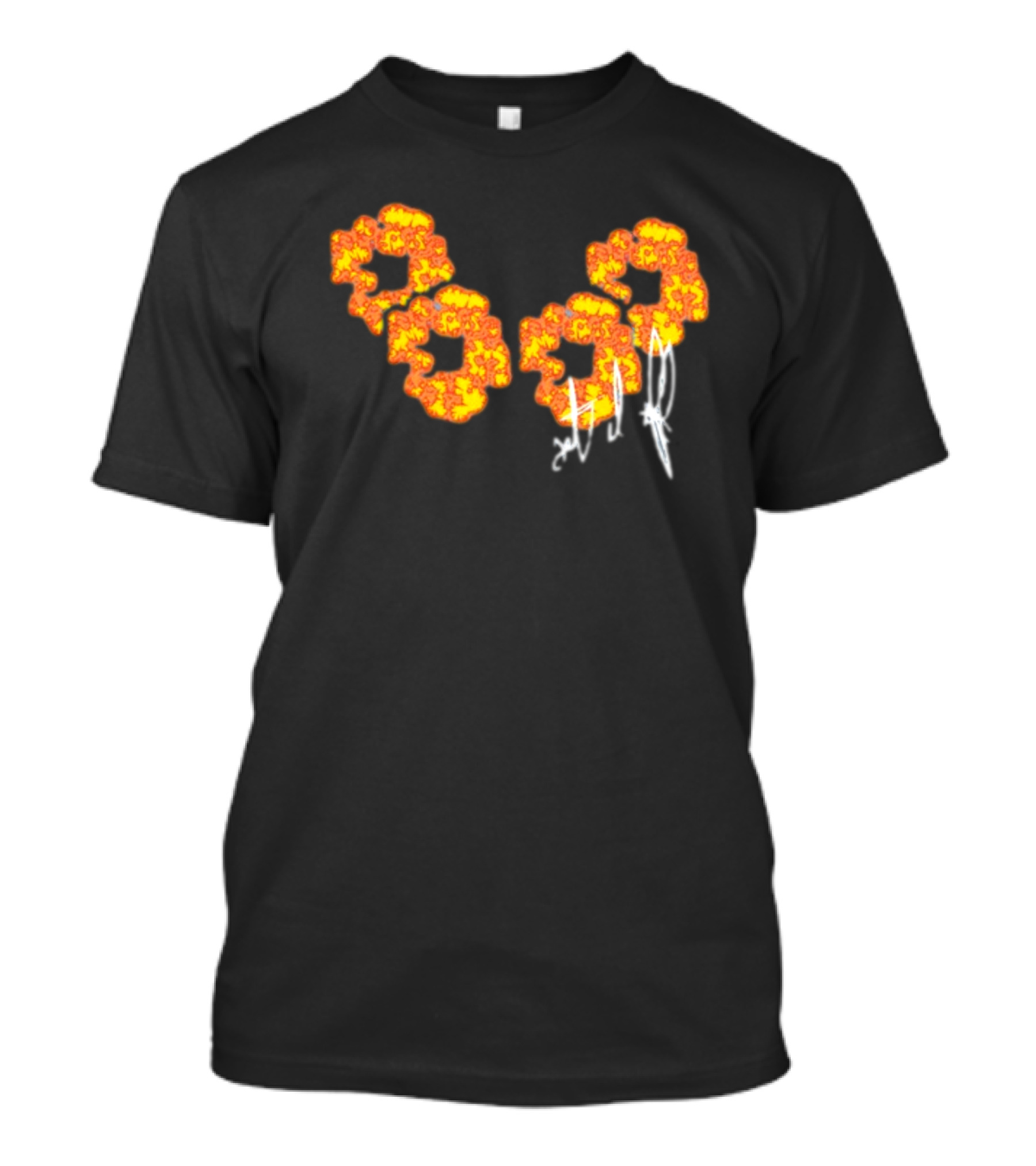 Offset Tears 4 Flame Floral Signature T-Shirt