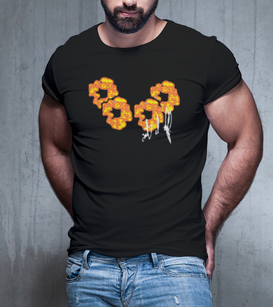 Offset Tears 4 Flame Floral Signature T-Shirt