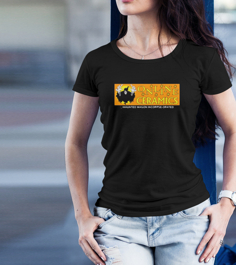 ONLINE CERAMICS HAUNTED WAGON INCORPSE-ORATED T-Shirt