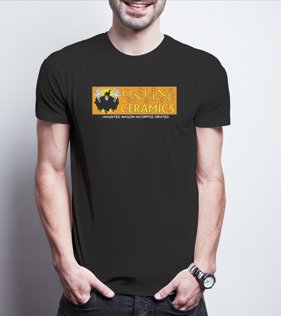 ONLINE CERAMICS HAUNTED WAGON INCORPSE-ORATED T-Shirt