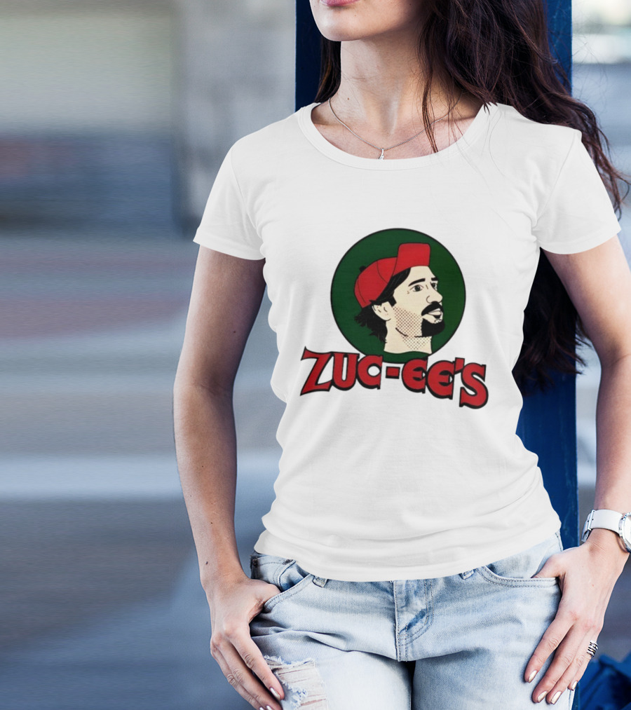 10K Takes Zuc-Ee's Retro Illustration Red Cap Green Circle T-Shirt