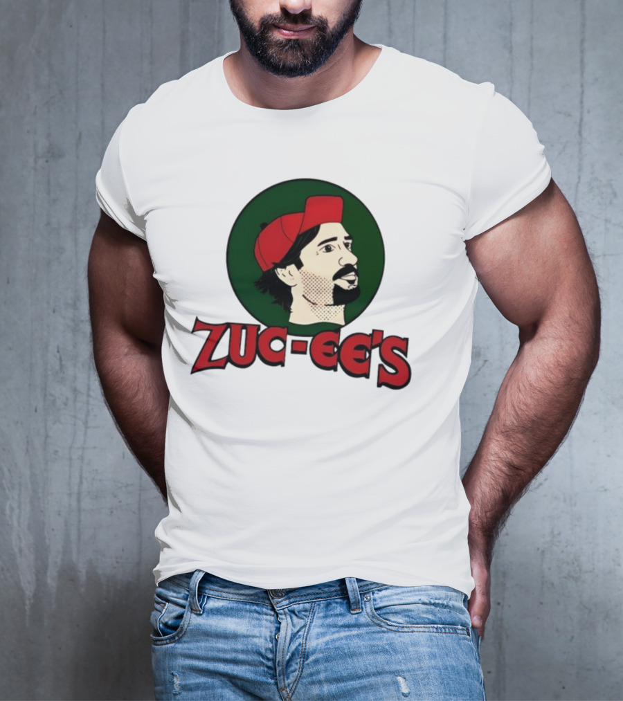 10K Takes Zuc-Ee's Retro Illustration Red Cap Green Circle T-Shirt