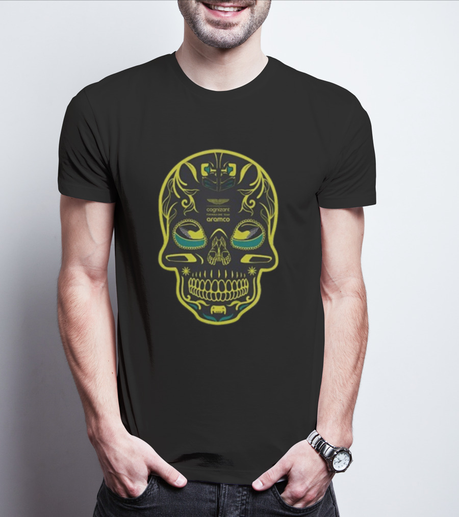 Aston Martin F1 Team Cognizant Aramco Mexico GP Sugar Skull T-Shirt