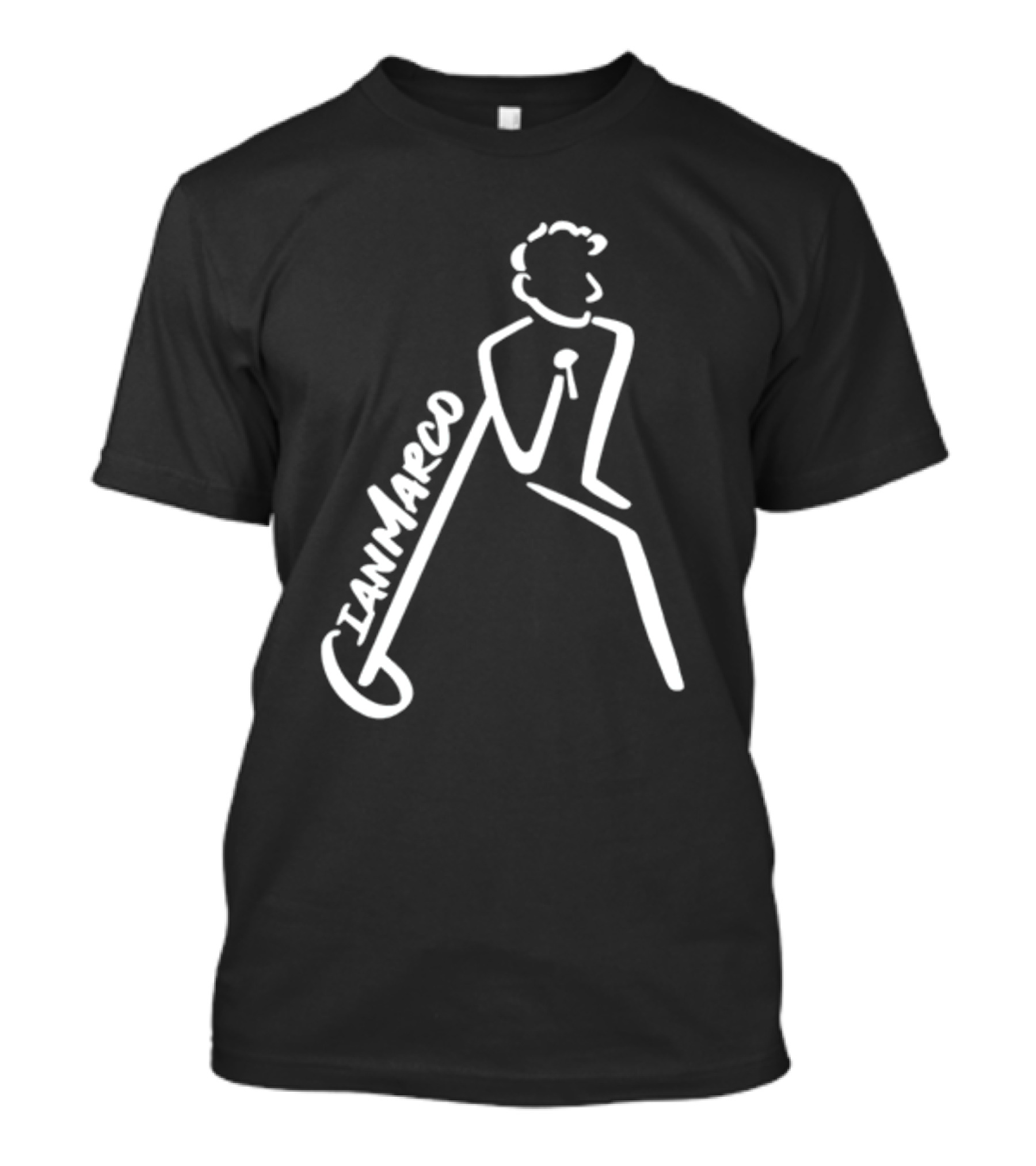 Gianmarco Leaning In GianMarco Microphone Icon Outline T-Shirt