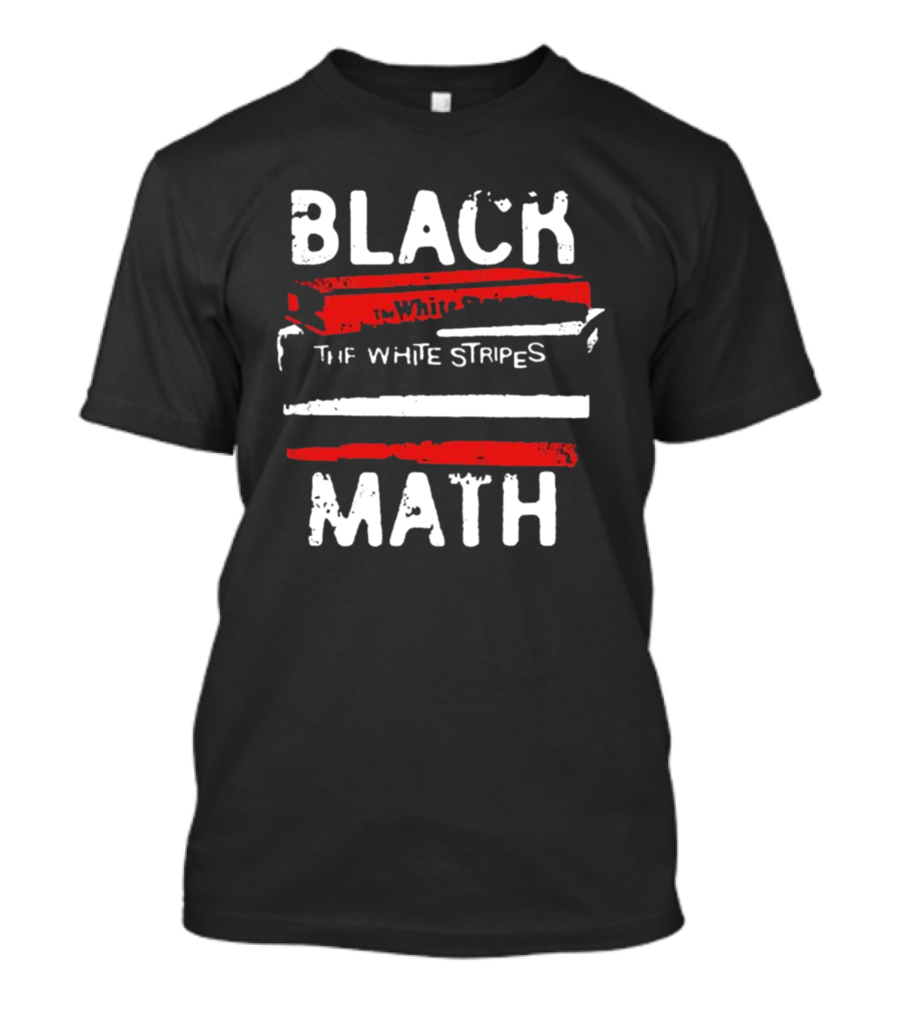 The White Stripes Black Math Distressed Red T-Shirt