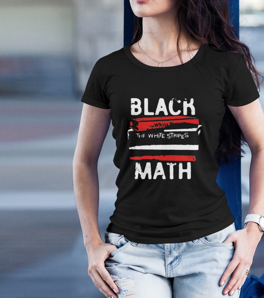 The White Stripes Black Math Distressed Red T-Shirt