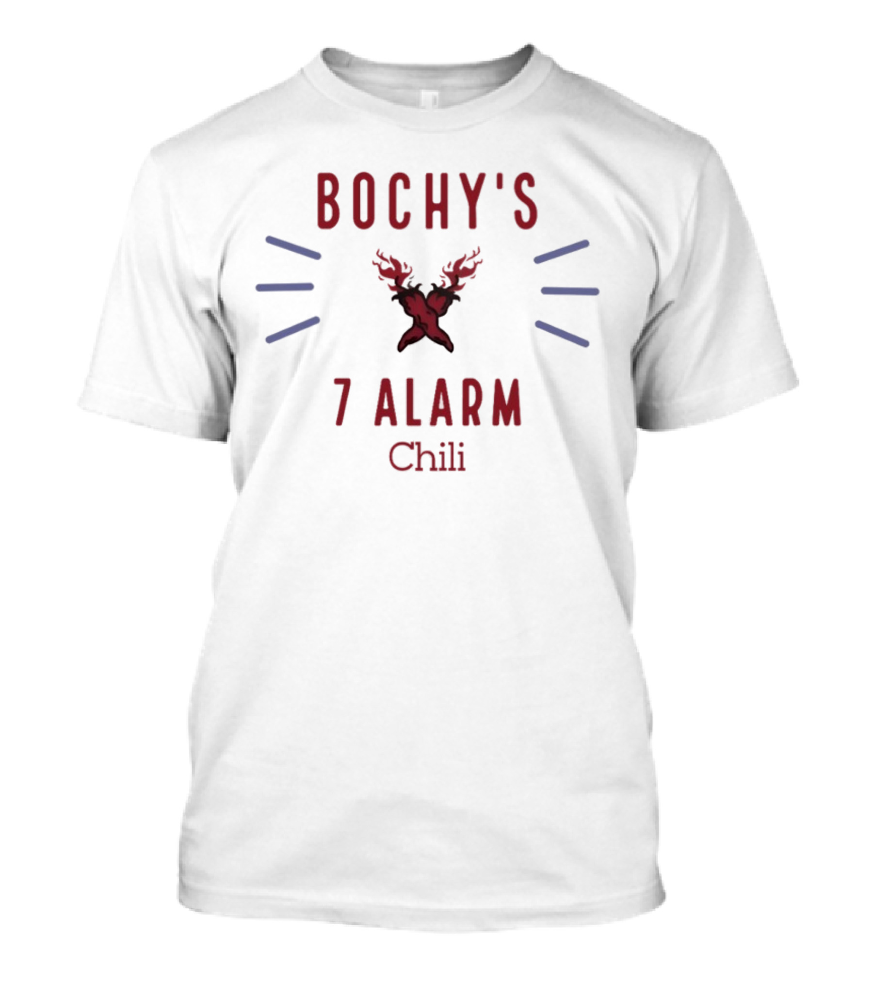 Bochy's 7 Alarm Chili With Flaming Peppers T-Shirt