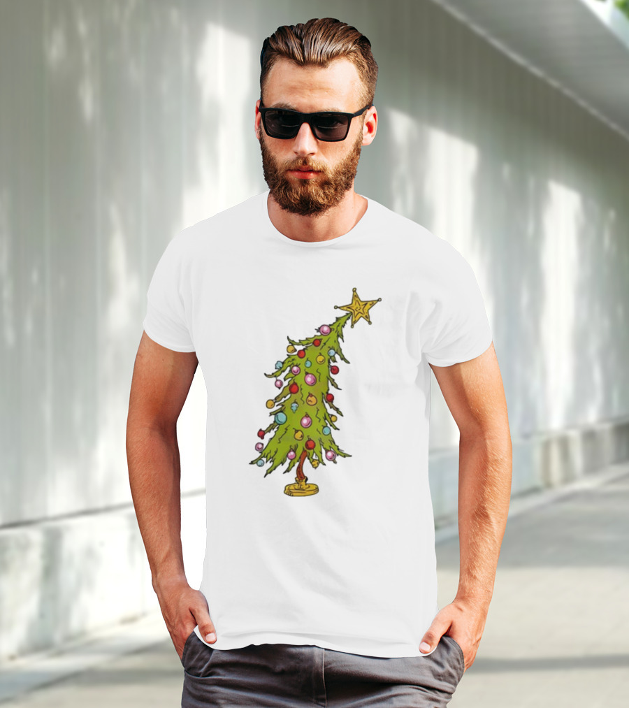 Whimsical Whoville Christmas Tree With Colorful Ornaments And Star Topper T-Shirt
