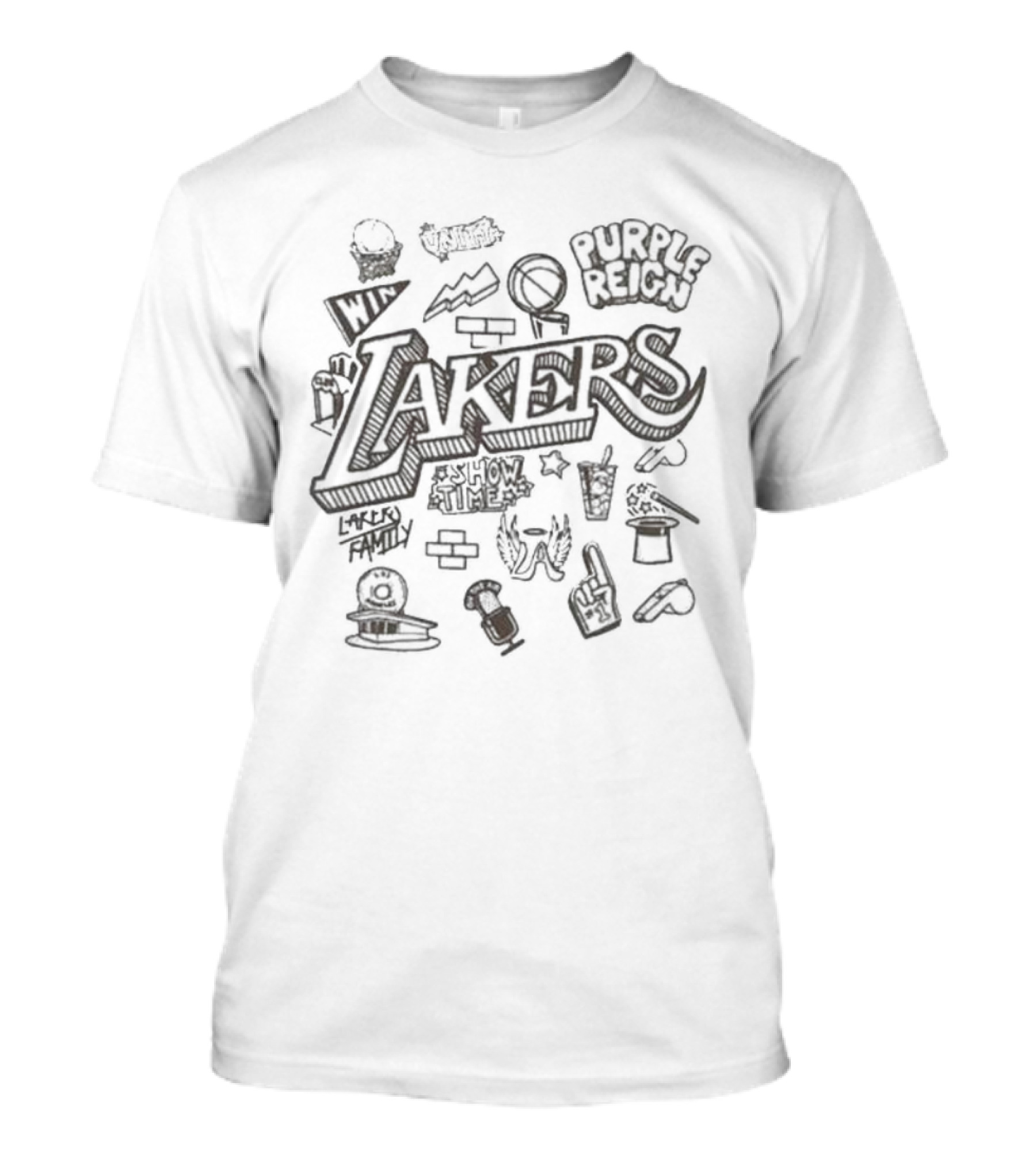 Mitchell And Ness Los Angeles Lakers Win Purple Reign Lakers Family T-Shirt