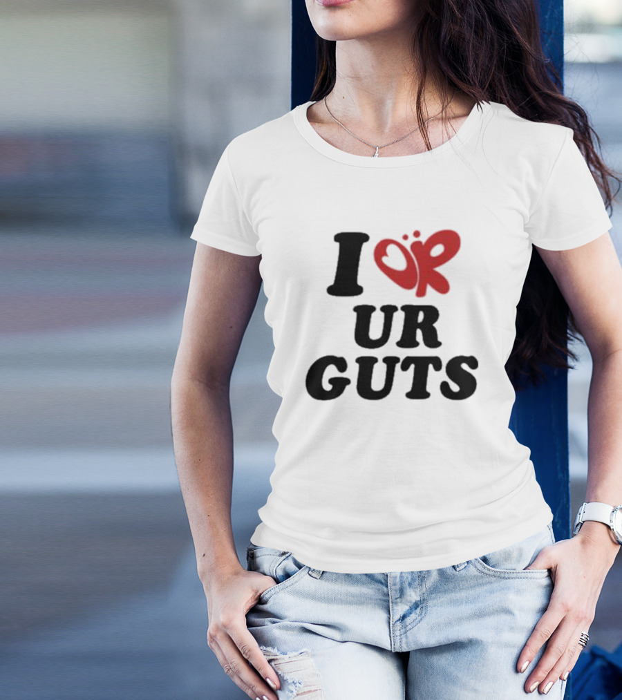 I Love Your Guts Text With Red Heart T-Shirt