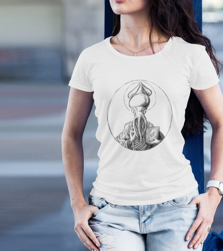 Squid Jesus Holy Icon Tentacle T-Shirt