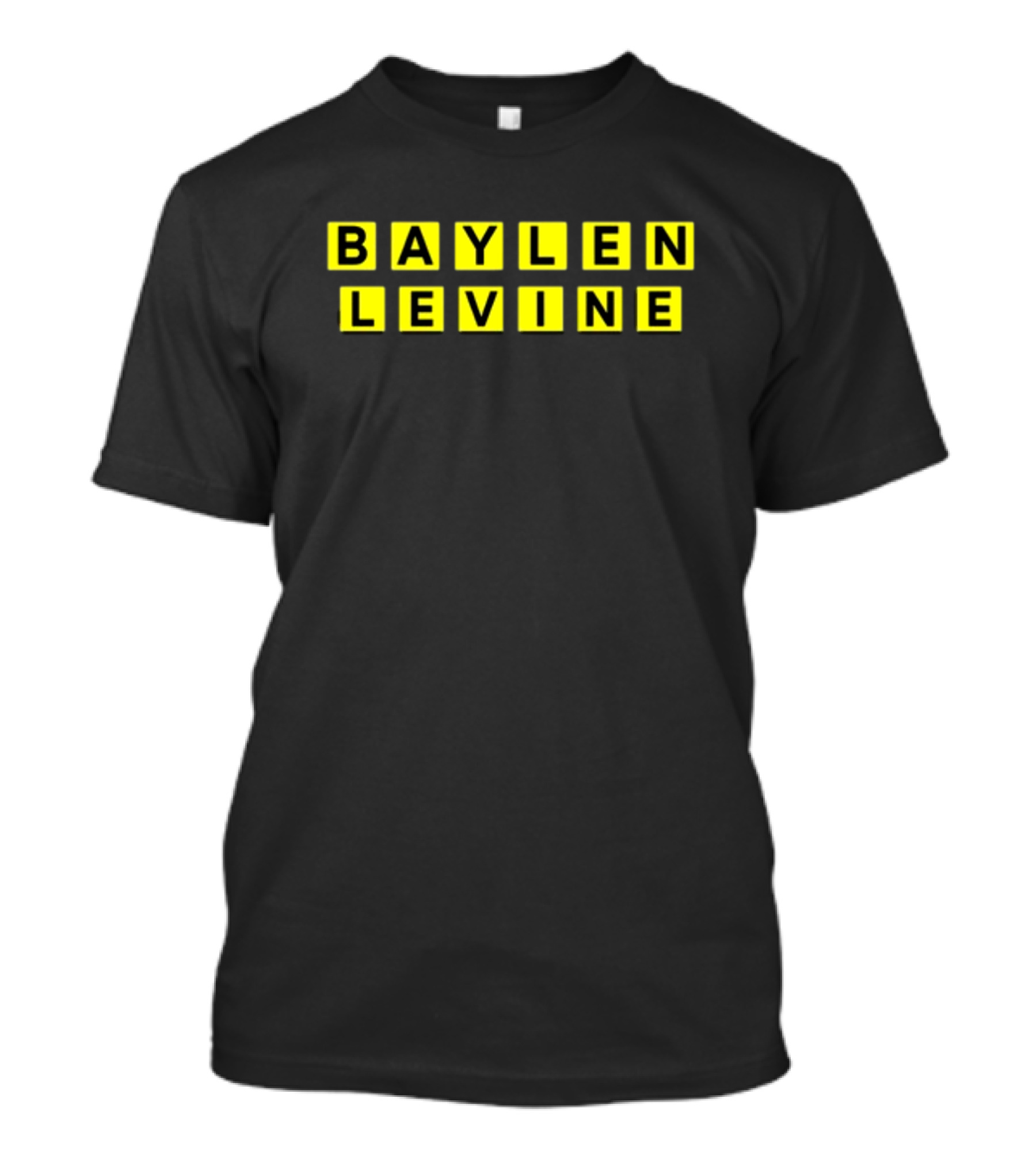 Baylen Levine Yellow Block Letters T-Shirt