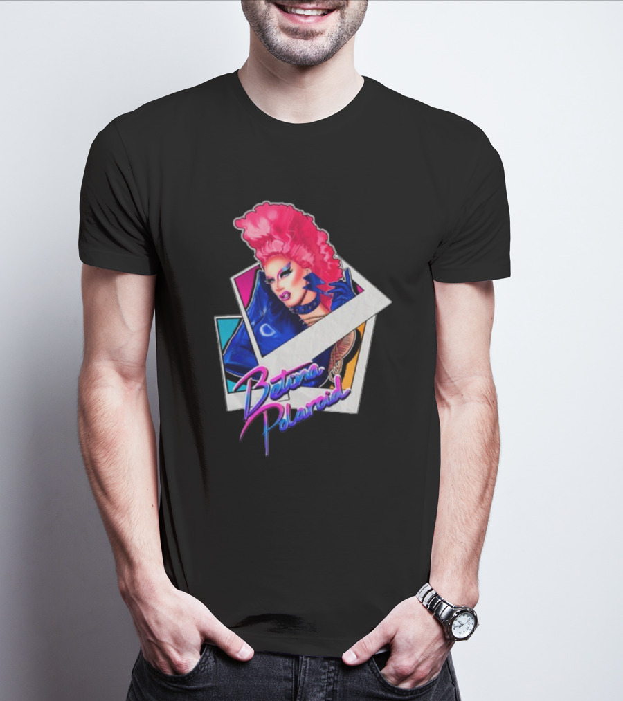 Betina Polaroid Vibrant Drag Persona In T-Shirt