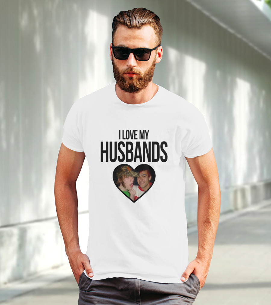 I Love My Husbands Pete Wentz Patrick Stump Heart Image T-Shirt