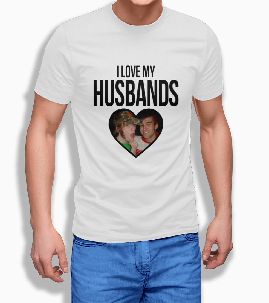 I Love My Husbands Pete Wentz Patrick Stump Heart Image T-Shirt