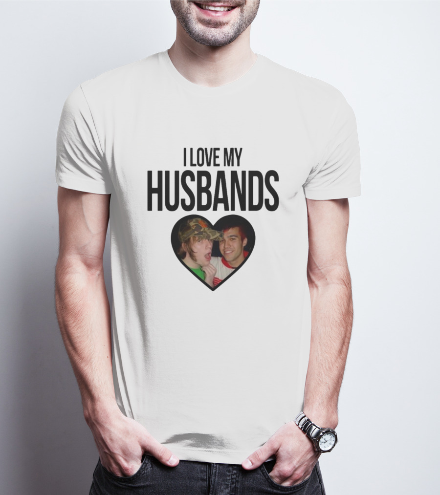 I Love My Husbands Pete Wentz Patrick Stump Heart Image T-Shirt