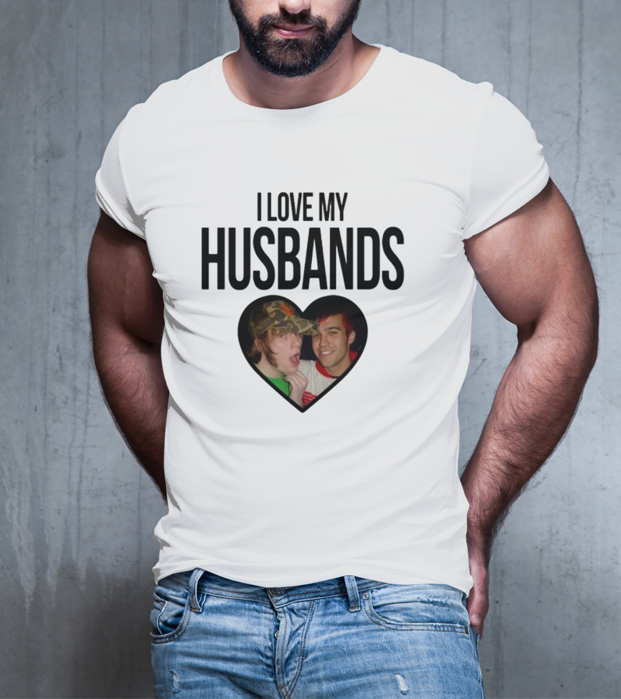 I Love My Husbands Pete Wentz Patrick Stump Heart Image T-Shirt