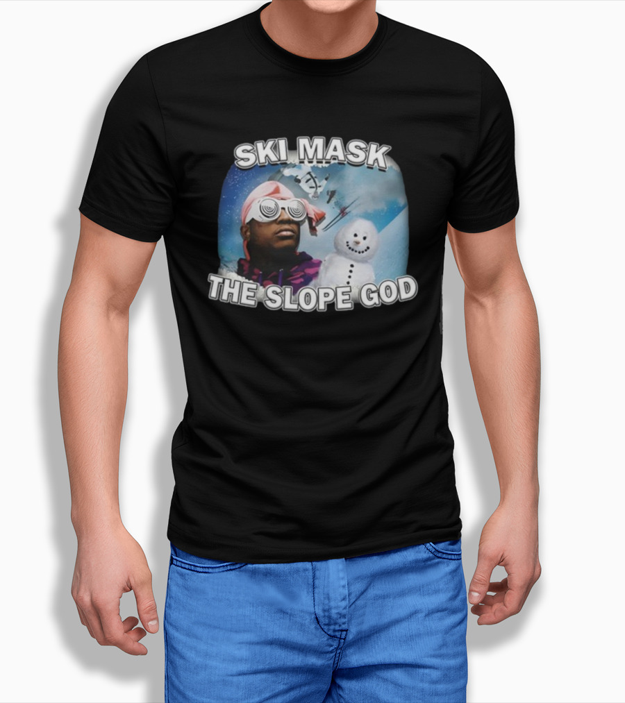 Ski Mask The Slope God Snow Adventure T-Shirt