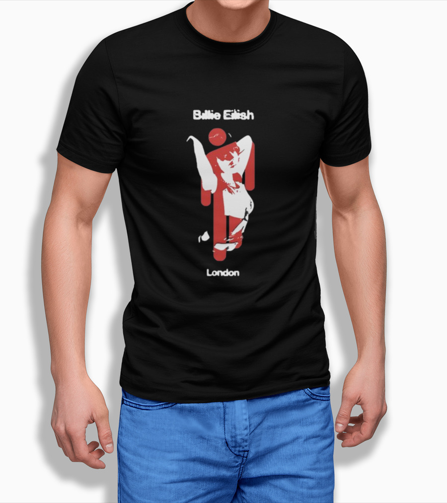 Billie Eilish Blohsh London Black Blohsh Red White T-Shirt