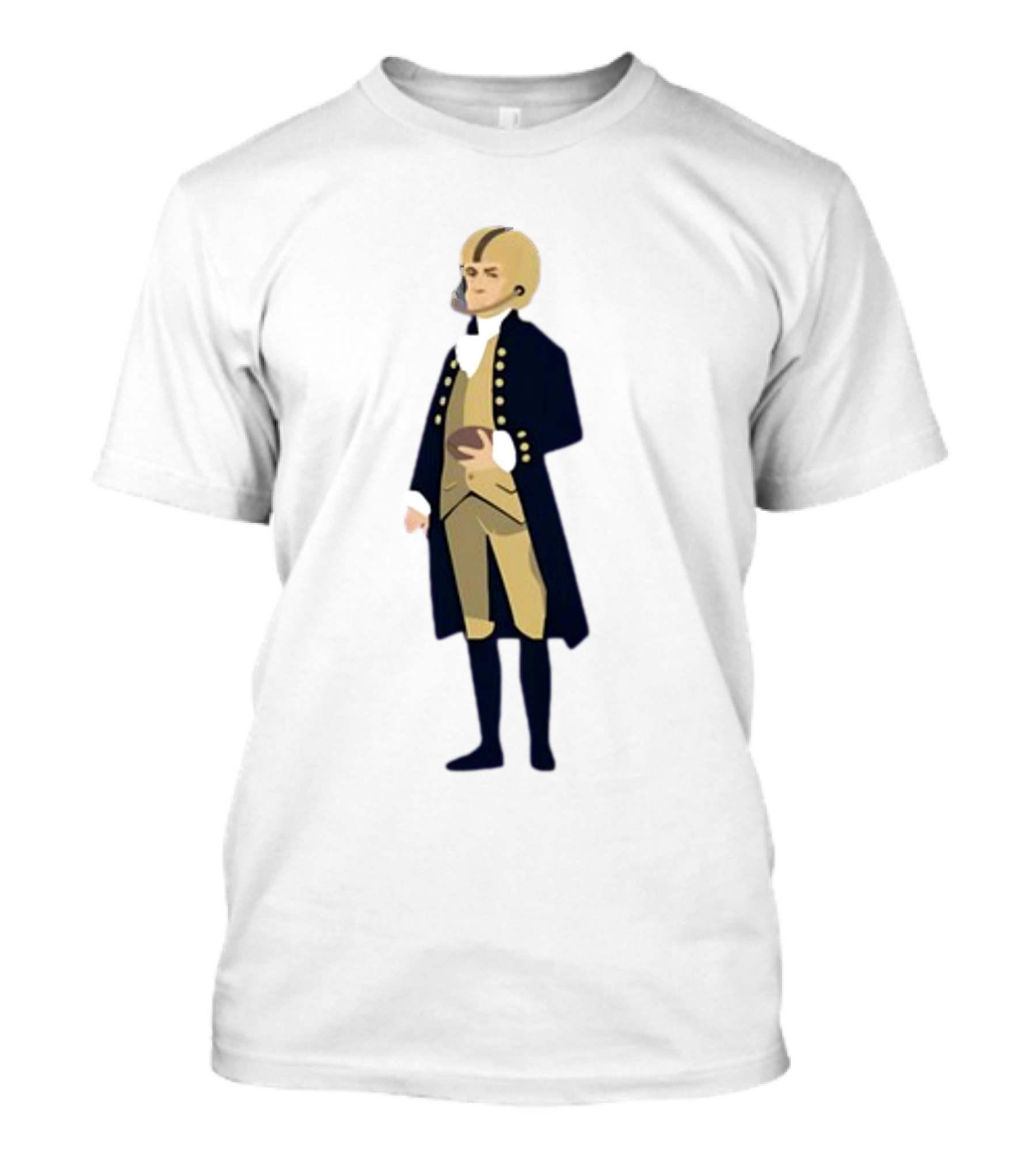 Father Of The Constitution Meets College Gameday In Historical Football Fusion T-Shirt