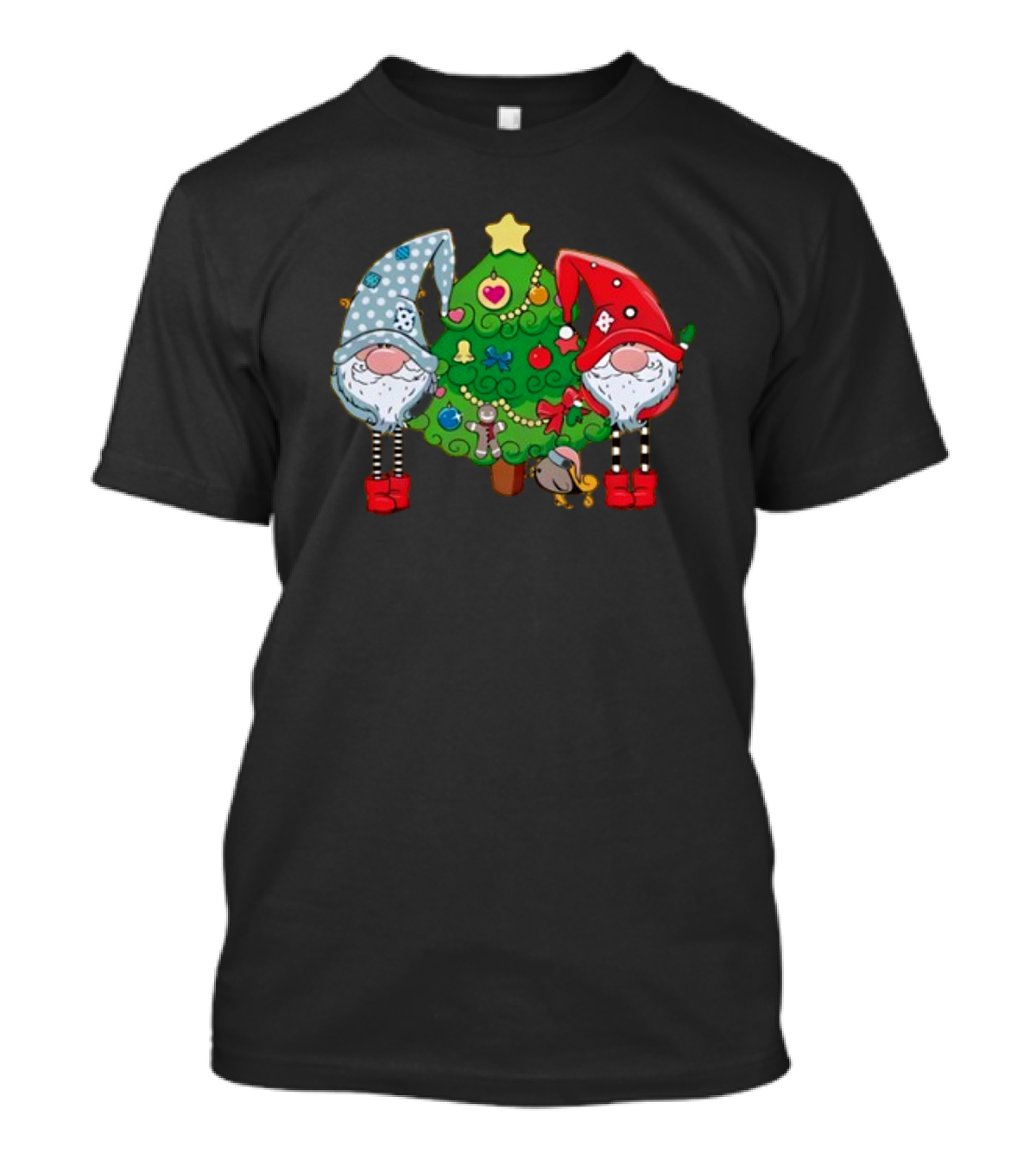 Christmas Gnomes With Festive Tree Ornaments T-Shirt
