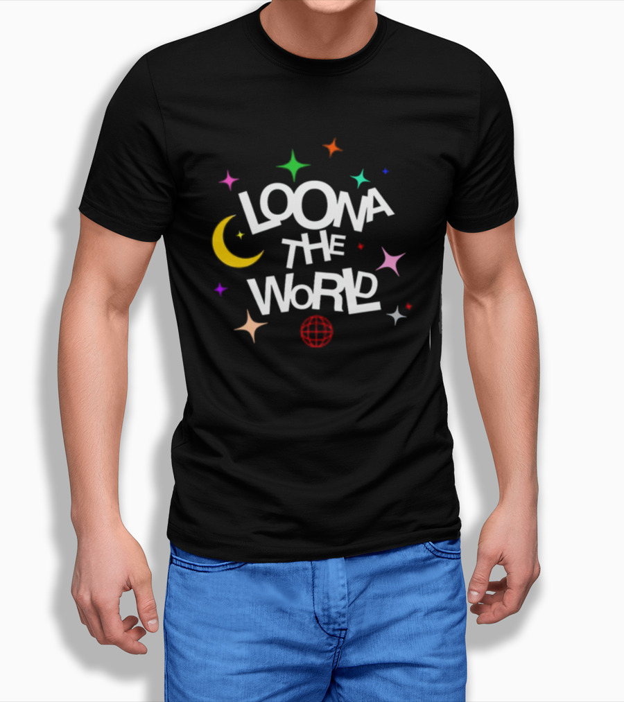 LOONA The World Stars Moon Globe T-Shirt