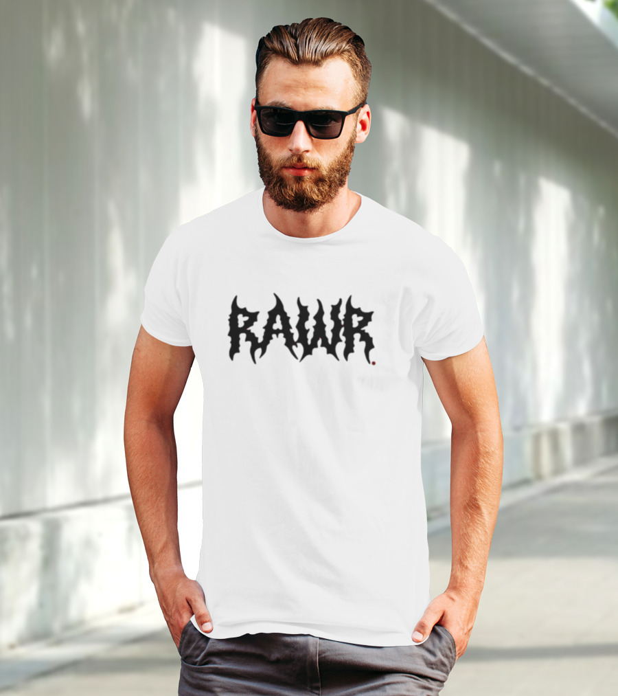 Izzzyzzz Shop Rawr Emo Gothic Style Black T-Shirt