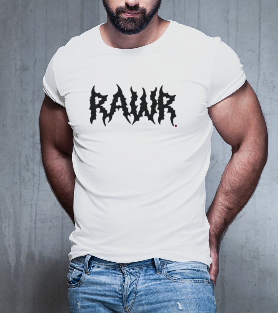 Izzzyzzz Shop Rawr Emo Gothic Style Black T-Shirt